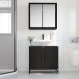 vidaXL Komplet pohištva za kopalnico 2 pcs Črni hrast 65 x 33 x 60 cm | Shoptok.si