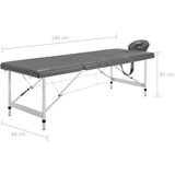 vidaXL Masažna miza s 4 conami aluminijast okvir antracit 186x68 cm | Shoptok.si