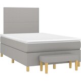  s oprugama i madrac svjetlosivi 120 x 200cm od tkanine | shoptok.hr