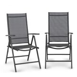 Blumfeldt Almeria, zložljivi stol, set 2 kosov, 56,5 x 107 x 68 cm, ComfortMesh, antracit cene