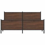  Metalni okvir kreveta bez madraca smeđa boja hrasta 183x213 cm | Eponuda.com