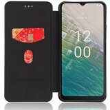 INORCO Za Nokia C32 PU usnjena torbica s teksturo iz ogljikovih vlaken, stojalo za telefon, (22035386) | Shoptok.si