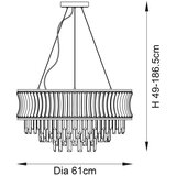  Endon 104530 - Luster na lancu 9xE14/6W/230V sjajni hrom | Eponuda.com
