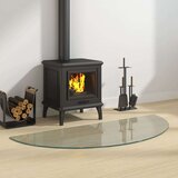 Staklena ploča za kamin polukružna 1200 x 500 mm cijene