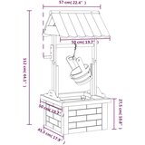  Vodnjak z vretenom in črpalko 57x50x112 cm trden les jelke, (21239207) | Shoptok.si