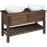 Sapho Smeđi ormarić bez umivaonika od masivne smreke 130x73 cm Brand – | shoptok.hr