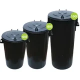 Kanta za smeće Trio okrugla 80 l crna 1/1