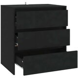 vidaXL komoda črna 70x41x75 cm iverna plošča | Shoptok.si
