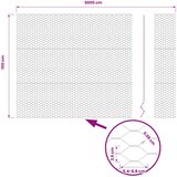  Heksagonalna ograda 1,5 x 50 m PVC Zelena | shoptok.hr