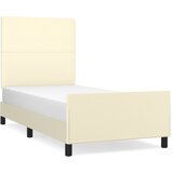  Okvir za krevet s uzglavljem krem 100x200 cm od umjetne kože | shoptok.hr