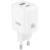 wall charger CE36 PD 45W 1x USB-C 1x USB white