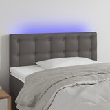  LED uzglavlje sivo 100 x 5 x 78/88 cm od umjetne kože | shoptok.hr