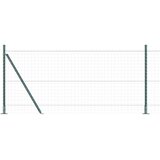 vidaXL Stebri za ograjo z osnovnimi ploščami 7 kos Ø32mm 110cm Galvanizirana jeklena | Shoptok.si
