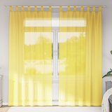 Voile zavjese s petljama 2 kom žute 140x225 cm | Shoptok.si
