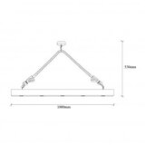 Opviq Vislica EREBOS 1, drvo, 100 x 7cm, visina 53 cm, 5 x E27 40 W, Erebos - 106-AV | shoptok.hr