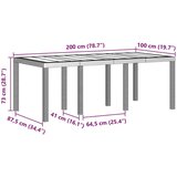  Vrtni set za objed 7 pcs Svjetlosiva Polt ratan | shoptok.hr