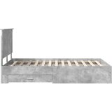  Konstrukcija postelje z vzglavjem Betonsko siva 120 x 200 cm, (5000103289) | Shoptok.si