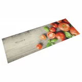 Kuhinjski tepih perivi s uzorkom rajčica 60 x 180 cm baršunasti