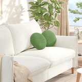  Jastučići za sjedenje 2 pcs Svijetlo zelena Ø30 x 13 cm Baršun | shoptok.hr