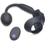 Alpha-Pro 10X p-bomb cock & ball ring with vibrating anal plug Cene