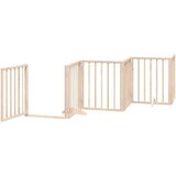  Vrata za pse s vratašcima 9 panela sklopiva 450 cm drvo topole Smeđa 50 x 60 x 2 cm | Shoptok.si