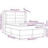  Krevet s podnicom i madracem Tamno smeđi 140x190 cm Tkanina | shoptok.hr