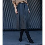 UR/CEO Black long skirt with animal print belt Hanie | Eponuda.ba