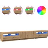 TV ormarić LED boja hrasta 260x35x40 cm konstruirano drvo | shoptok.hr