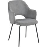HOMCOM Jedilni stol, vrvasto blago, jeklo 57D x 62,5Š x 85,5V cm, siva, (5000242686) | Shoptok.si