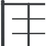  Metalni okvir kreveta uzglavlje i podnožje crni 120x190 cm | shoptok.hr