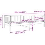  Krevetna konstrukcija s uzglavljem Vosak smeđa 90 x 190 cm | shoptok.hr