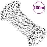 vidaXL Pleteni brodski konop bijeli 5 mm x 100 m poliesterski | shoptok.hr