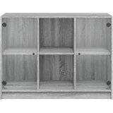  Komoda siva boja hrasta 102x37x75,5 cm od konstruiranog drva | Eponuda.com