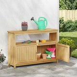  Vrtna konzola s pohranom Svijetla akacija 110 x 35 x 75 cm - 110 x 35 x 75 cm Svijetli bagrem | shoptok.hr