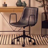 Premier Housewares Crna uredska stolica od umjetne kože Branson – | shoptok.hr