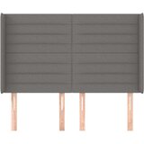  Vzglavje z ušesi temno sivo 147x16x118/128 cm blago, (20793004) | Shoptok.si