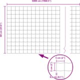 vidaXL Evropska ograja z 13 stebri 0.6x50 m pocinkano jeklo sivo | Shoptok.si