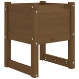 Maison Chic Visoka greda - Greda - Cvetlični Lonec medeno rjava 40x40x52,5 cm trdna borovina, (21789145) Cene
