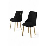 Hanah home set 4 stolice newa black gold Cene