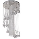  LED kristalna plafonska svetiljka NAURU LED/24W/230V, prečnik 45 cm, sjajni hrom + daljinski upravljač | Eponuda.com