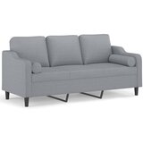 vidaXL Kavč trosed z blazinami svetlo siv 180 cm blago, (20925480) Cene