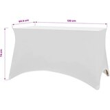  Rastezljivi Stolnjak 2 kom 120x60,5x74 cm Bijeli | shoptok.hr
