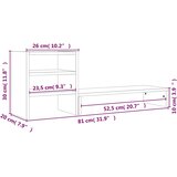  Stalak za monitor boja meda 81 x 20 x 30 cm od masivne borovine | shoptok.hr