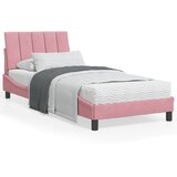 Krevet s madracem Hanko ružičasti 90x200 cm baršunasti | shoptok.hr