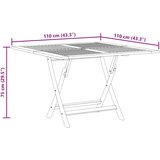  Sklopivi vrtni stol 110x110x75 cm od masivne tikovine | Eponuda.ba