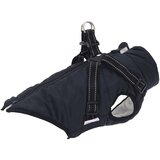 vidaXL Pasji plašč s pasom Nepremočljiv odsevni mornarsko modra 2XL | Shoptok.si