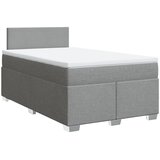  Krevet s oprugama i madrac svjetlosivi 120 x 200cm od tkanine | shoptok.hr