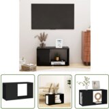 The Living Store TV omarica črna 60x24x32 cm iverna plošča - TV Omarica, (21738272) | Shoptok.si
