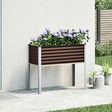  Vrtna žardinjera smeđa 100x45x90 cm čelična | shoptok.hr