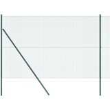 vidaXL Varjena Ograja s 13 Stebri Zelena 1.6x25 m Jeklo Cene